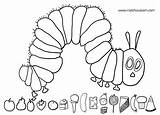 Caterpillar Hungry Very Coloring Drawing Getdrawings sketch template