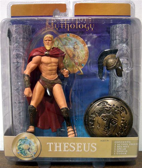 Theseus Figure Mythology Helmet Spear Shield Cloak