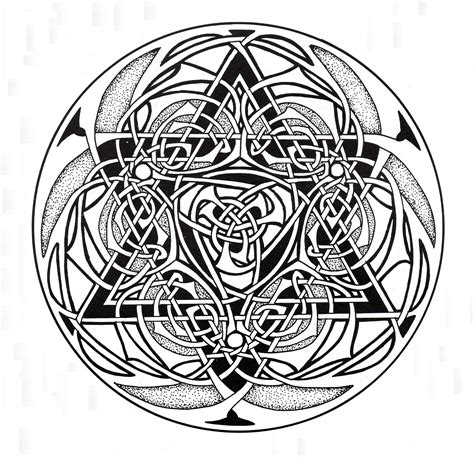 celtic art intertwined elements resembling  mandala celtic art
