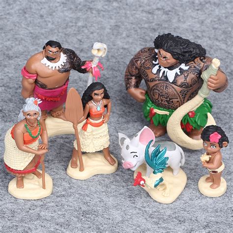 Buy 6 Pcs Set Action Figures Moana Waialiki Maui