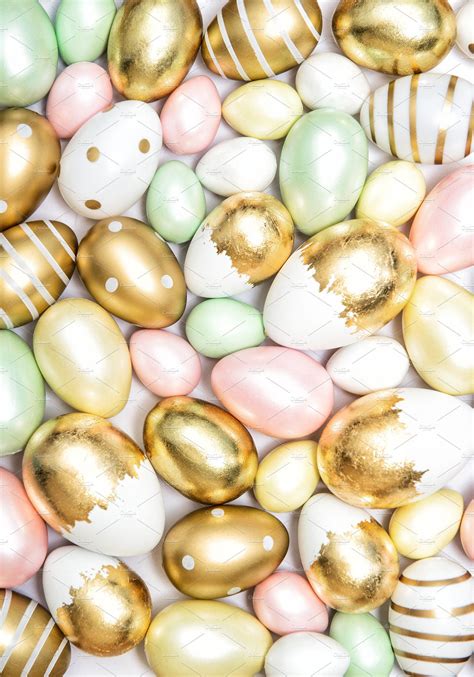 easter eggs golden pastel decoration easter eggs easter easter