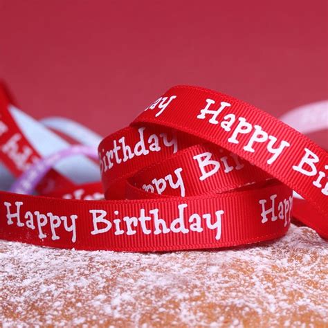 cake ribbons happy birthday red