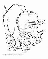 Triceratops Coloring Pages Dinosaurs Dinosaur Honkingdonkey Printable Print Kids sketch template