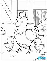 Coloring Pages Farm Animal Chicken Babies Mother Animals Ferme Colouring Cute Baby Coloriage Kids La Animaux Hellokids Preschool Dessin Her sketch template