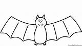 Bat Coloring Bats Halloween Pages Drawing Outline Color Cute Line Colouring Printable Flying Template Print Hanging Bigactivities Cartoon Kids Inspiration sketch template
