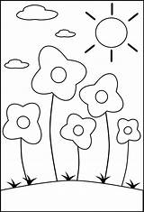 Coloring Preschool Flowers Pages Planting Kidspressmagazine Template Now Kids Outdoor Time sketch template