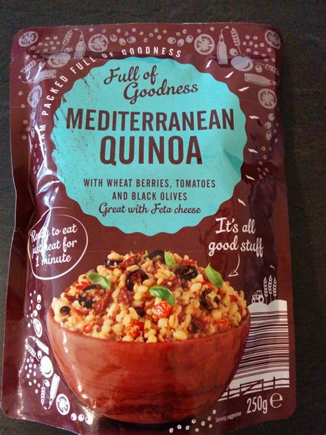 excited eater aldi full  goodness mediterranean quinoa  wheatberries tomatoes