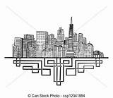 Francisco San Skyline Drawing Paintingvalley Vector sketch template