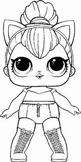 Gratis Gato Muñeca Chica Cortos Orejas Pantalones sketch template