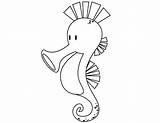 Seahorse Animal sketch template