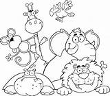 Jungle Pages Coloring Preschool Animals Getcolorings Animal Color sketch template