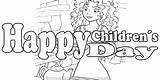 Coloring Childrens Happy sketch template
