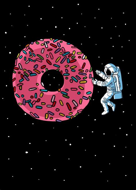 astronaut donut poster  alberto perez displate