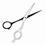 Scissors Drawing Line Clipart Hair sketch template