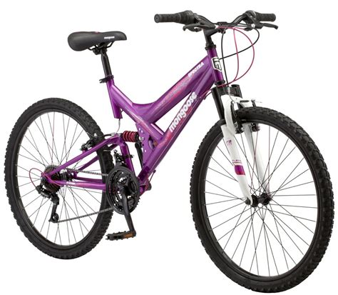 mongoose spectra   womens steel frame mountain bike purple
