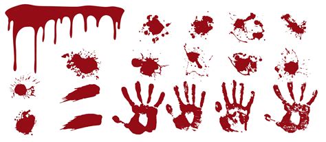 bloody handprint vector art icons  graphics