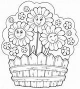 Coloring Flower Pages Garden Summer Flowers Color Printable Cute Colouring Preschool Sheet Kids Clipart Print Beautiful Fun Fences Getcolorings Clip sketch template