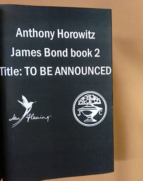 Anthony Horowitz Will Write Second James Bond Novel Bond Lifestyle