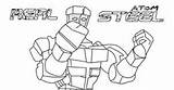 Real Atom Steel Coloring Pages Robots Template Kids Sketch sketch template