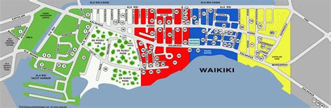 waikiki map  hotels  condos
