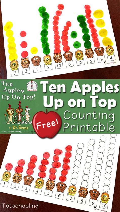 ten apples   top printables preschool apple theme dr seuss