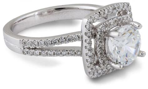 Double Halo Split Shank Engagement Ring 41079 Arden Jewelers