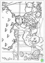 Dinokids Coloring Thumbelina Close Print Barbie sketch template