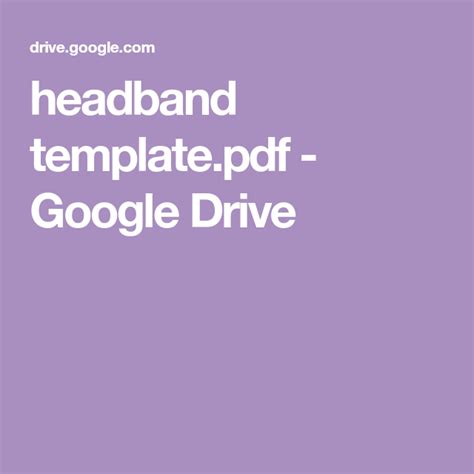 headband templatepdf google drive fabric headbands diy sewing