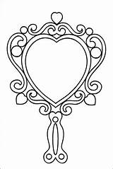 Mirror Hand Drawing Template Coloring Pages Held Snow Espelho Princess Printable Fancy Drawings Crafts Mirrors Disney Branca Neve Beauty Google sketch template