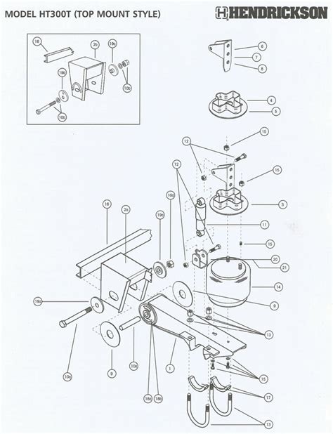 hendrickson air ride trailer suspension diagram