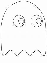 Pacman Pac Ghost Man Coloring Pages Drawing Template Templates Print Outline Kids Printable 80s Clipart Board Game Ghosts Party Stencil sketch template