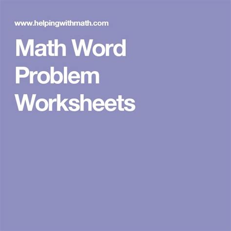 math word problem worksheets math word problems word problems math words