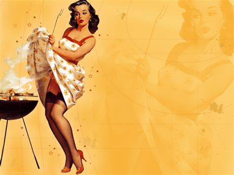 1950’s Pinup Girl Wallpaper Girls Pinups Postcard American