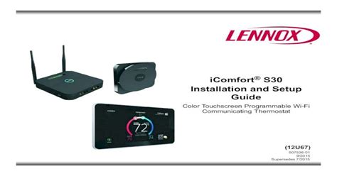 icomfort  installation  setup guide lennox icomfort  installation  setup guide color