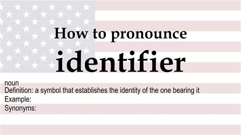 pronounce identifier meaning youtube