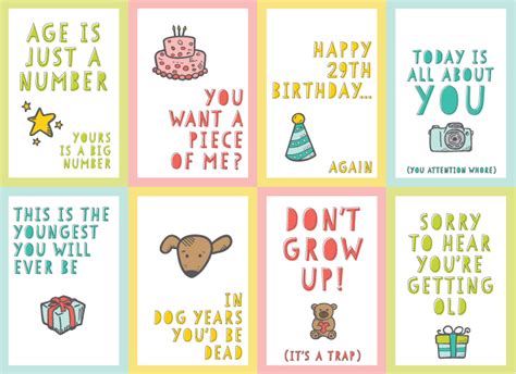 funny printable birthday cards  adults  designs