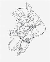 Goku Saiyan Ssj Kamehameha Dbz Coloringhome Bardock sketch template