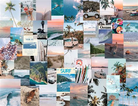 beach photo collage kit  pc etsy australia