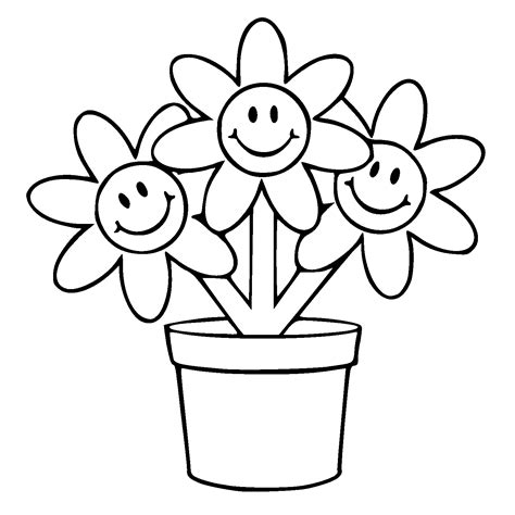 large flower pot coloring pages   amy flower coloring pages