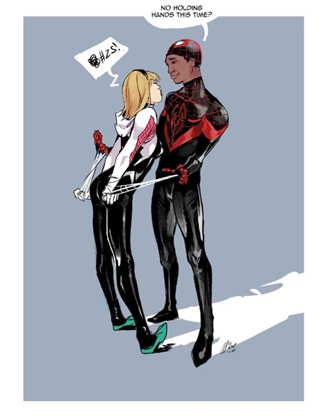 miles and gwen by silentvoize on deviantart marvel