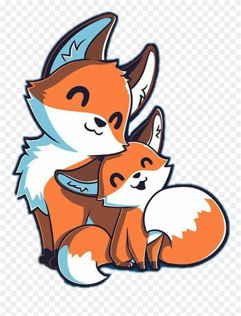 Cute Sticker Kawaii Cute Fox Drawings Clipart 3779715