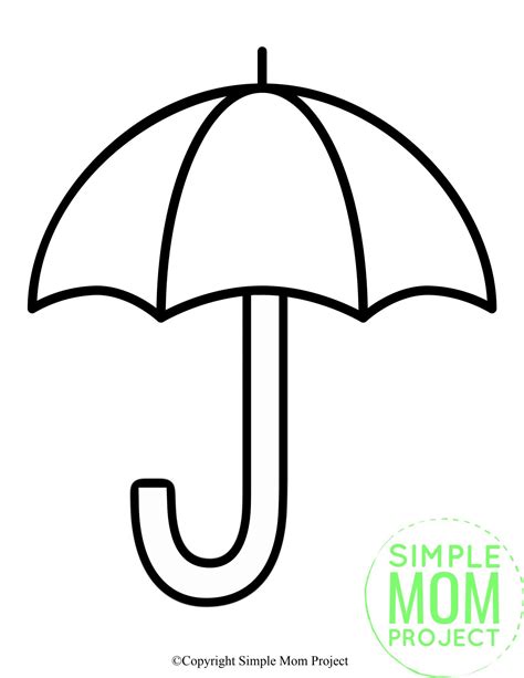 printable umbrella template simple mom project
