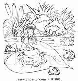 Thumbelina Coloring Outline Clipart Illustration Royalty Bannykh Alex Rf Poster Print Clipartof sketch template