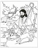Coloring Shepherd Good Pages Sheep Lost Jesus Sheets Bible Lord Sunday School Clipart Pastor Para Colouring Kids Google God Coloringhome sketch template