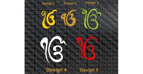 ek onkar stickers  variety  designs sizes  colors