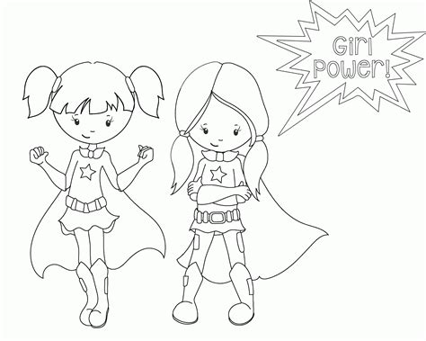 girl power coloring pages coloring home