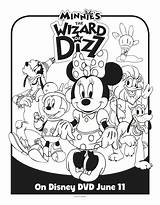 Coloring Minnie Mouse Printable Sheet Disney Pages Wizard Dizz Junior Sweeps4bloggers Choose Board sketch template