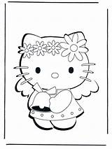 Kitty Hello Coloring Pages Printable Funnycoloring Books Colouring Kids Ausmalbilder Advertisement sketch template