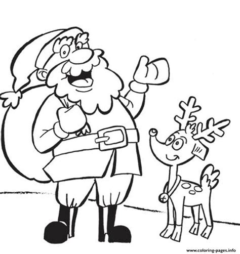 reindeer  santa christmas   kidsbf coloring page printable
