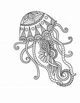 Coloring Medium Pages Mandala Adults Color Animal Designs Colouring Printable Sheets Adult Live Who Life Series Jellyfish Book Print Popular sketch template